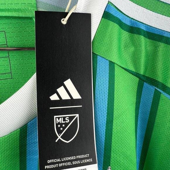 NWT MLS Adidas Seattle Sounders FC 24/25 Jersey Men's Sz 3XL Jordan Morris #13 - Picture 8 of 9